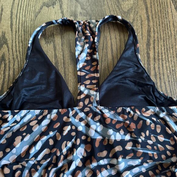 Magicsuit Womens Animal Print Underwire Racerback Tankini Swim Top Size 10 - Picture 4 of 10